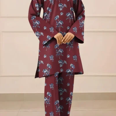 2 Pcs Women's Unstitched Printed Suit